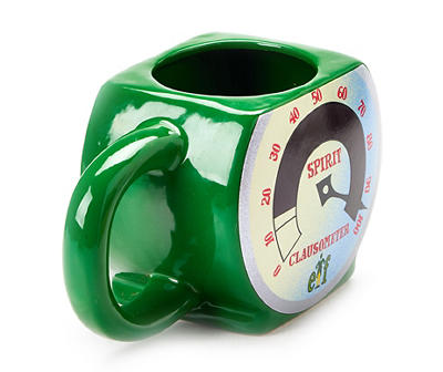 "Clausometer" Elf Green Sculpted Mug, 20 oz.
