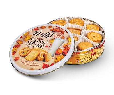 Fall Leaves Classic Style Cookie Tin, 12 Oz.