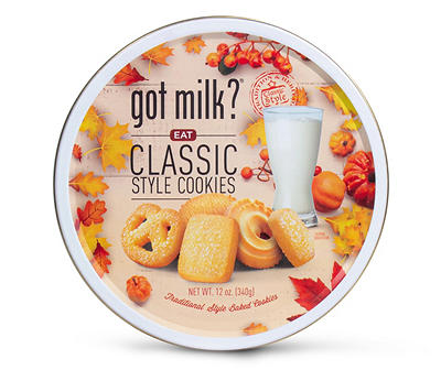 Fall Leaves Classic Style Cookie Tin, 12 Oz.