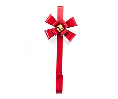 Red Bow & Bell Wreath Hanger