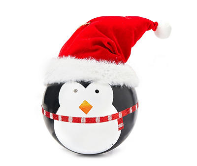 Santa Hat Penguin Jumbo Ball Ornament
