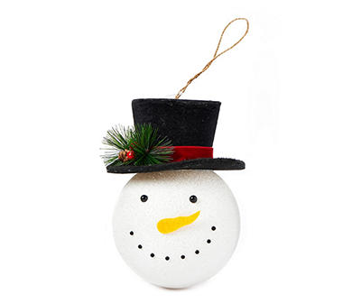 Top Hat Snowman Jumbo Ball Ornament