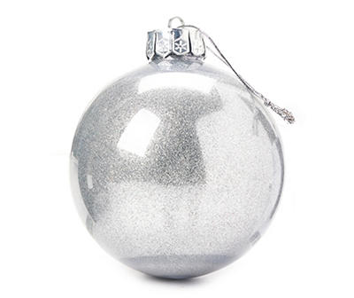Silver Glitter Jumbo Ball Ornament