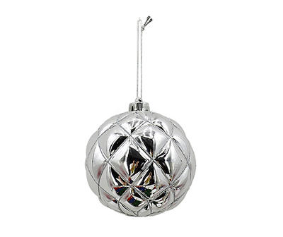 Silver Diamond Jumbo Ball Ornament