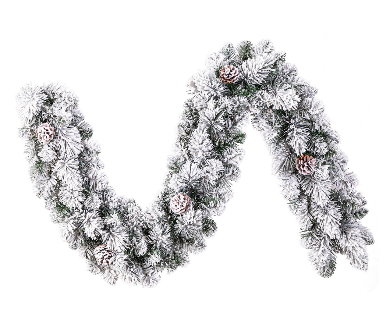 Winter Wonder Lane 6' Flocked Pine & Pinecone Garland Big Lots