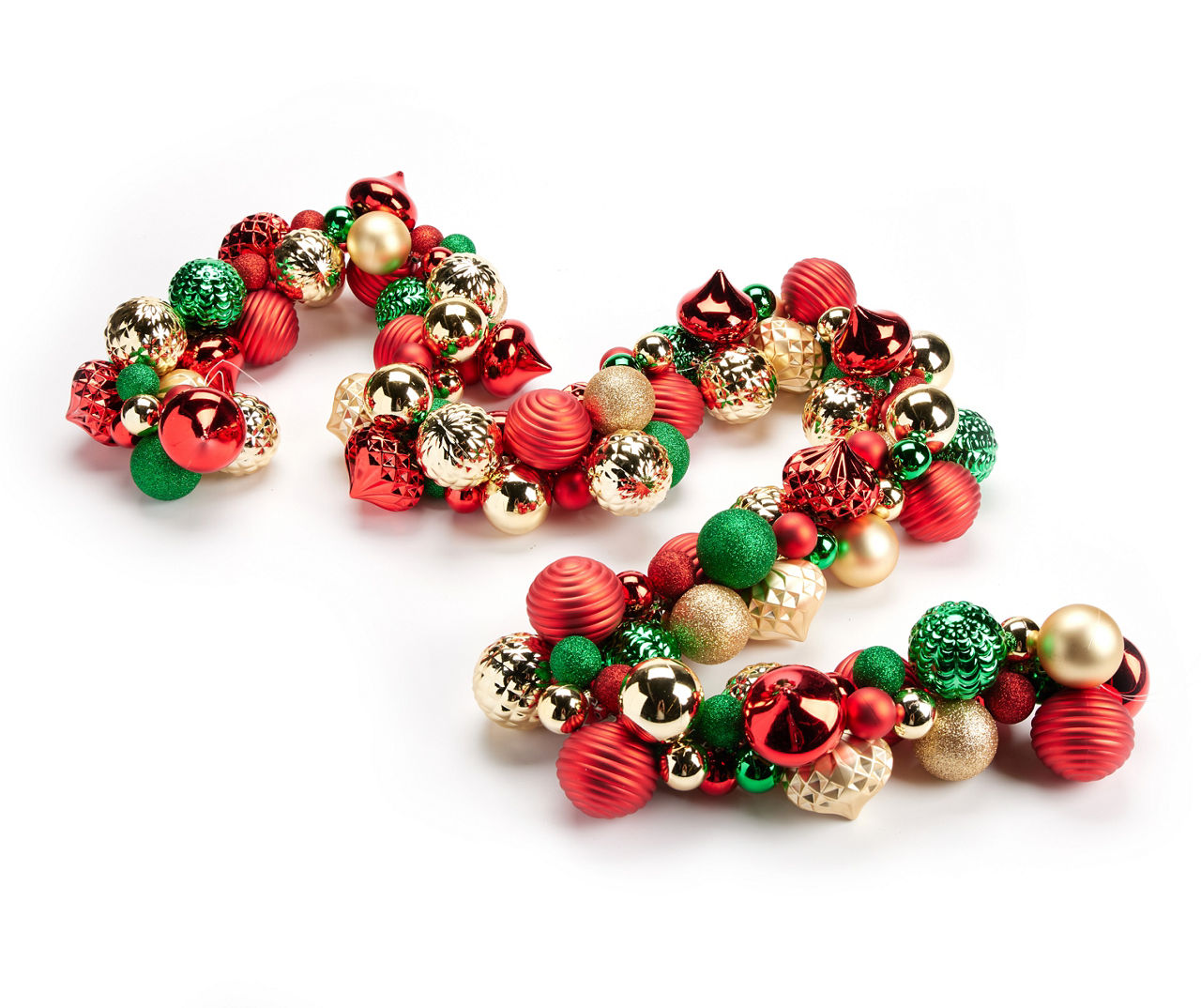 Winter Wonder Lane Red, Green & White Pom-Pom Garland, (6')