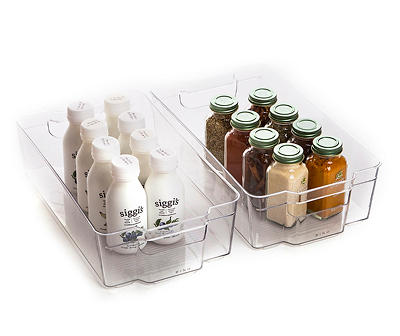 Clear X-Large Stacker Storage Bins, 2-Pack