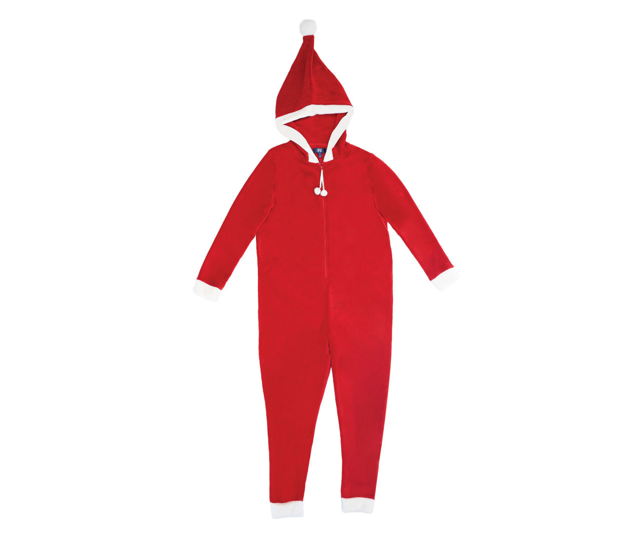 Women's Size X-Large Red Santa Hooded Onesie Pajama