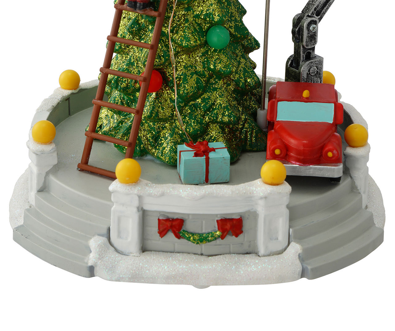 8.6" Decorating Santa & Tree LED & Music Animated Decor