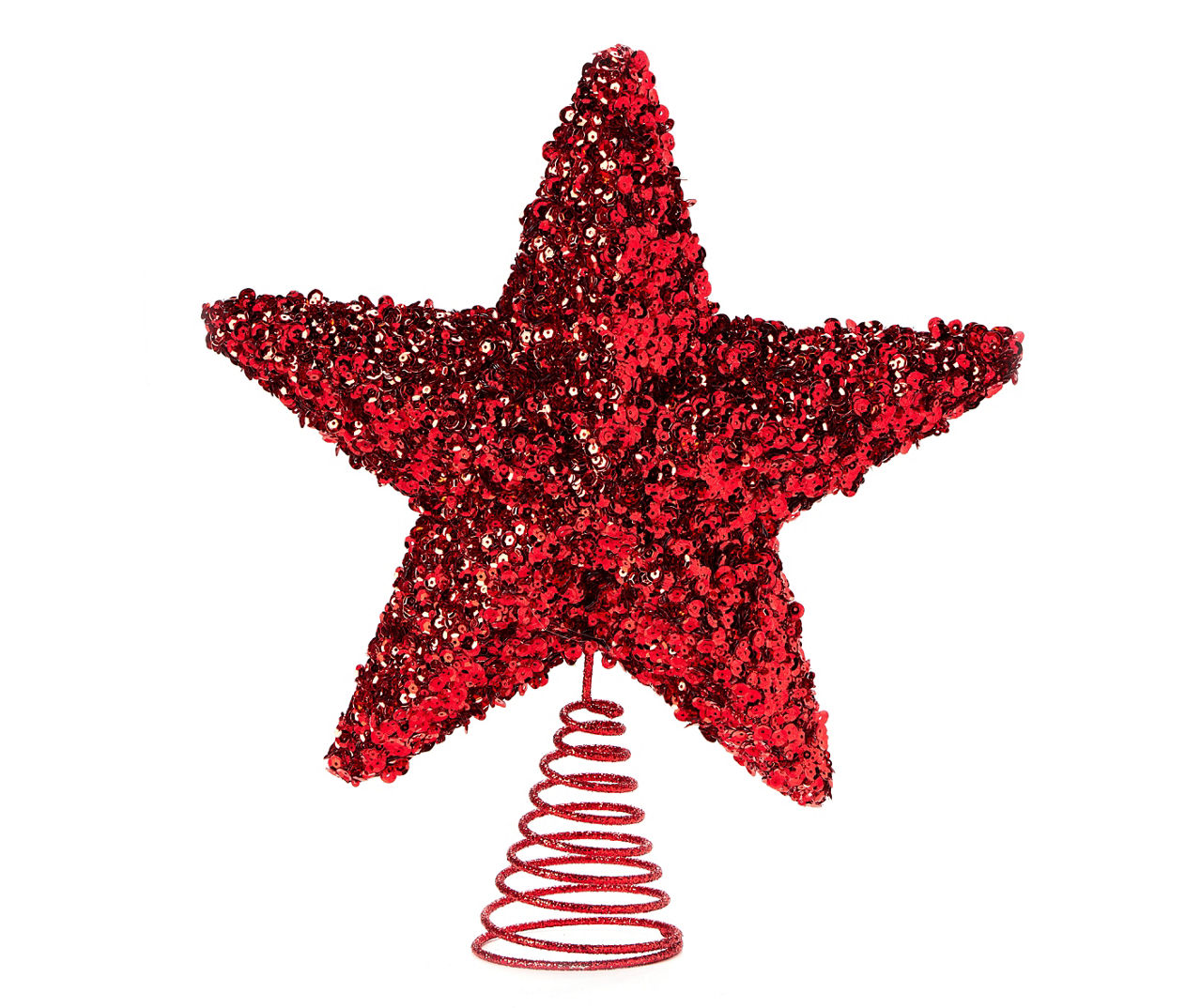 Red Sequin Star Tree Topper