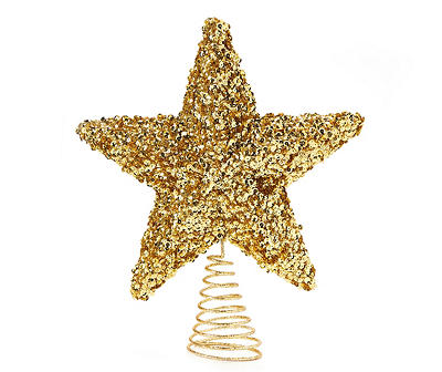 Gold Sequin Star Tree Topper