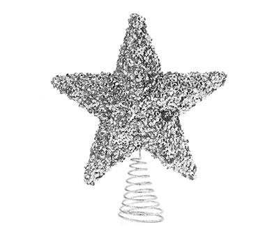 Silver Sequin Star Tree Topper