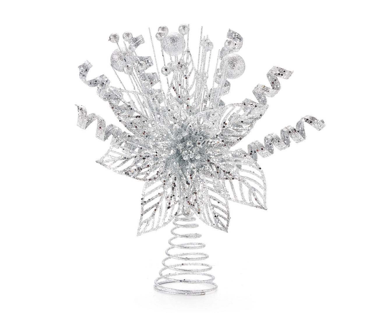 Snow sparkle glitter floral picks set of 5 – Craft Supply House