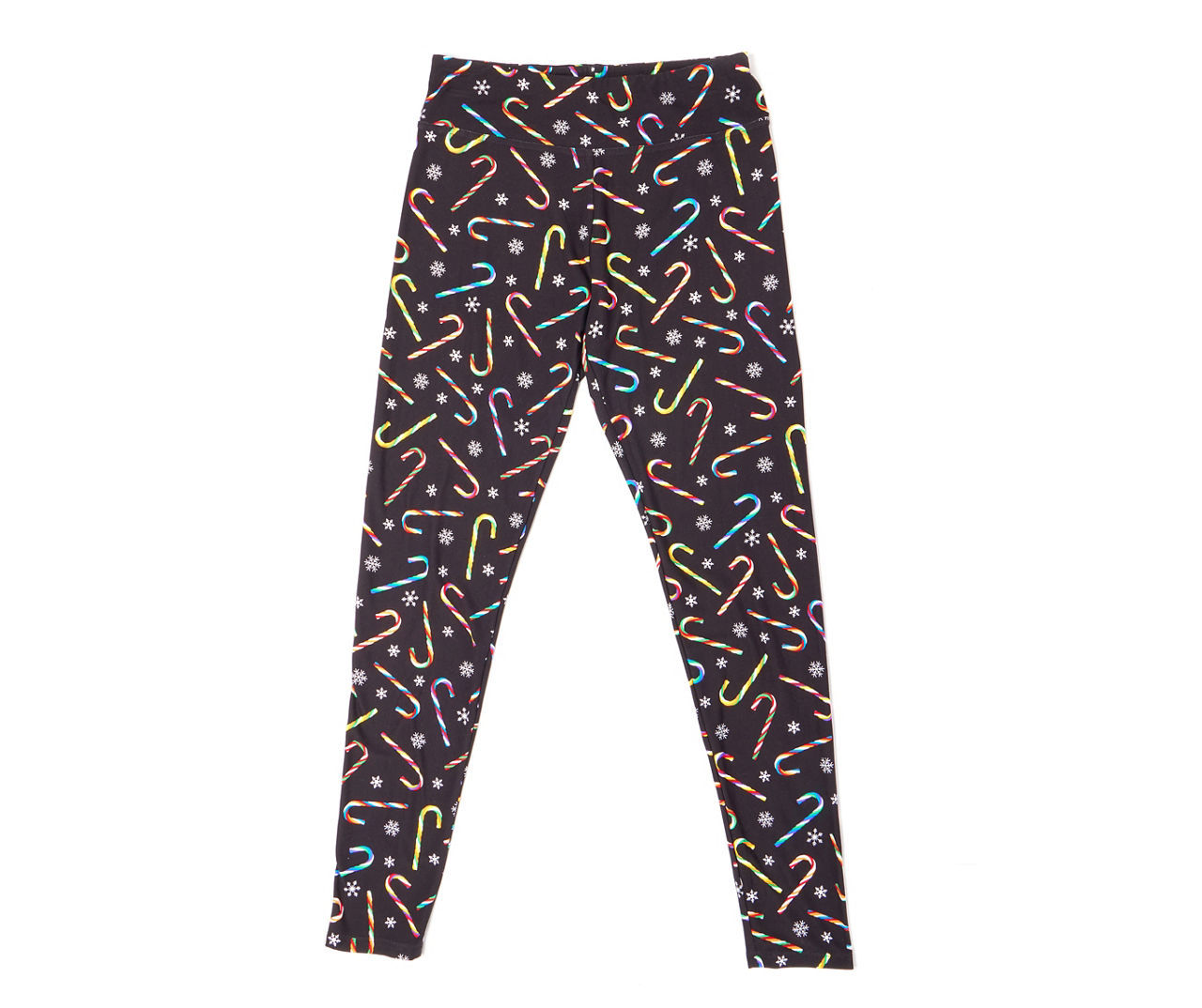 Allison Brittney Allison Brittney Women's Black & Multi-Color Candy Canes  Leggings