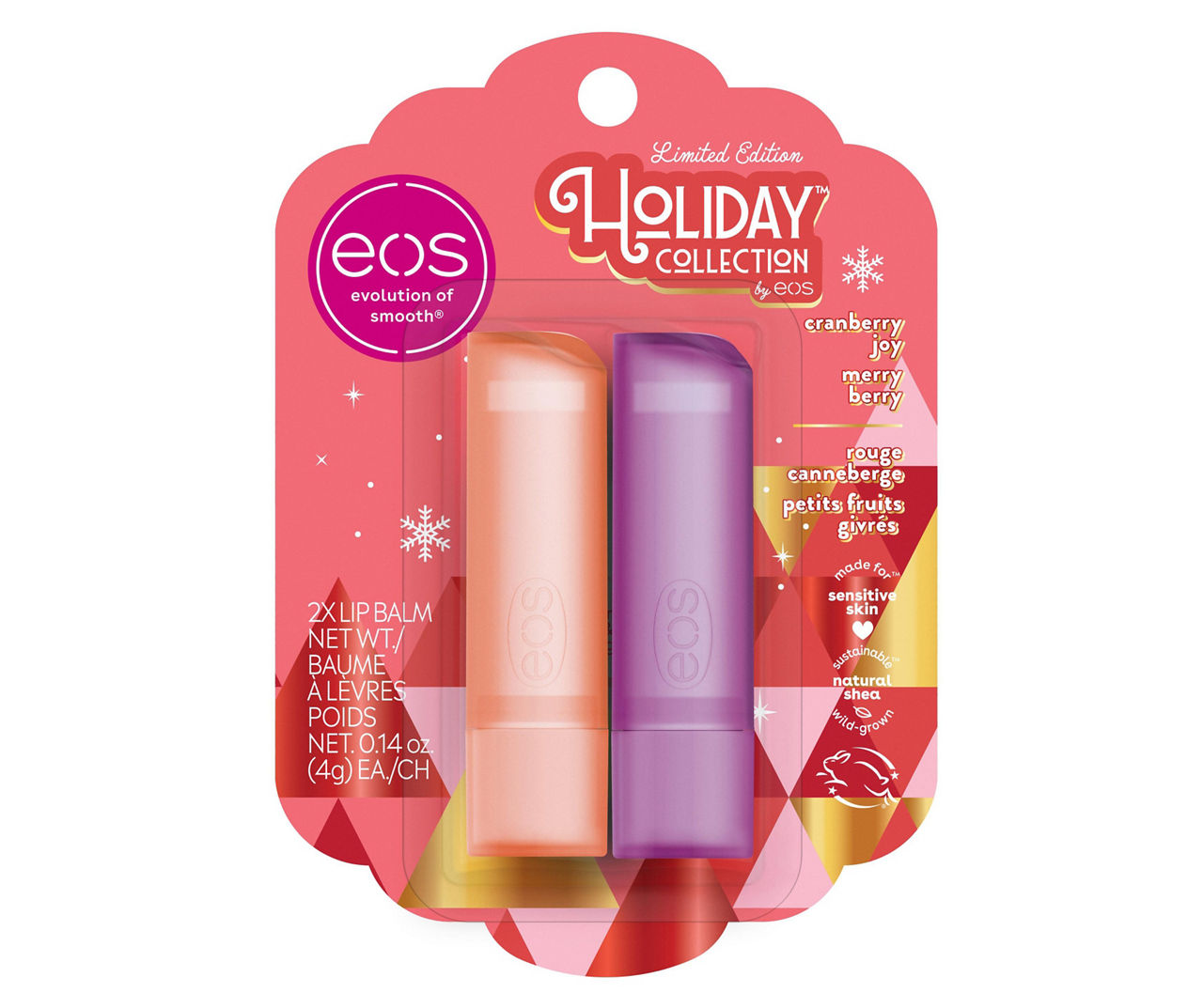 EOS Cranberry Joy & Merry Berry Smooth Lip Balm Set Big Lots