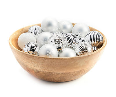 Silver Ball 24-Piece Mini Ornament Set