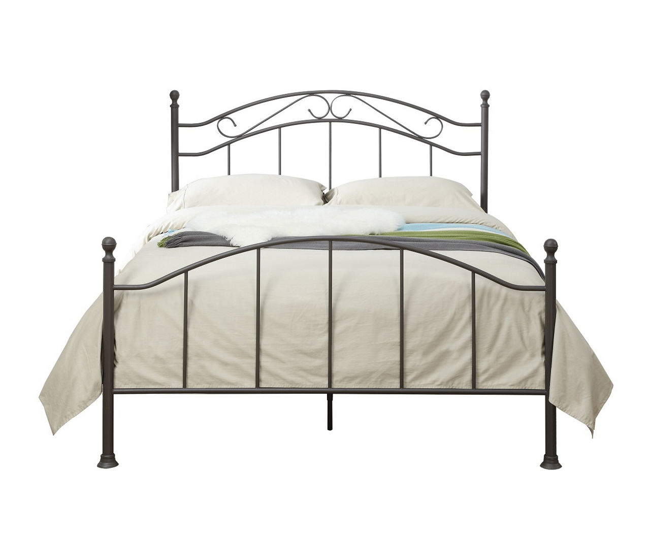 Bronze Scroll Metal Queen Bed | Big Lots