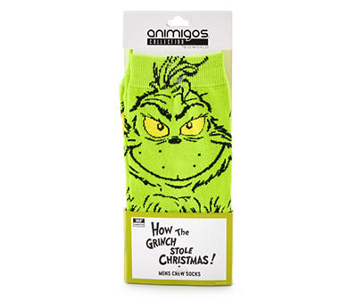 The Grinch Green Character Crew Socks
