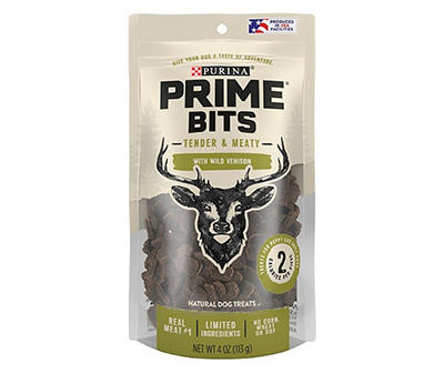 Prime Bits Wild Venison Dog Treats, 4 Oz.