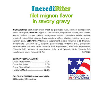 IncrediBites Filet Mignon Paté Wet Dog Food, 3.5 Oz.