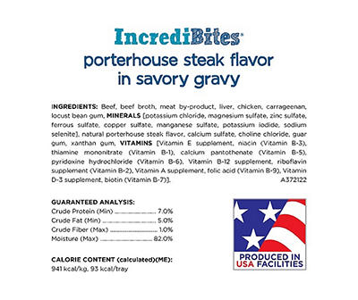 IncrediBites Porterhouse Steak Paté Wet Dog Food, 3.5 Oz.