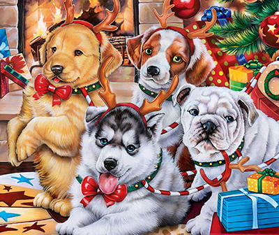 Jingle Pups 100-Piece Jigsaw Puzzle