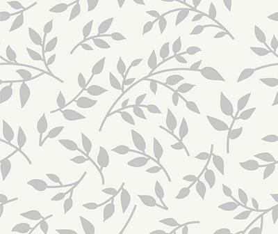 White & Gray Laurel Leaves Liner, (18" x 15')