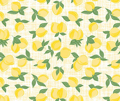 White & Yellow Country Lemons Liner, (18" x 15')