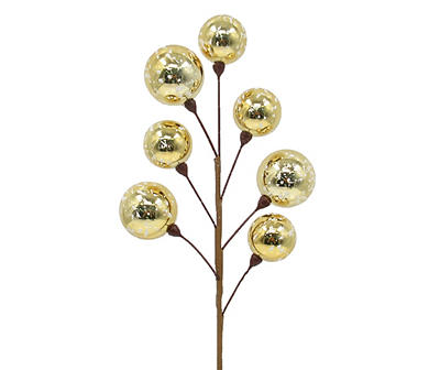 18" Gold Ball Ornament Pick