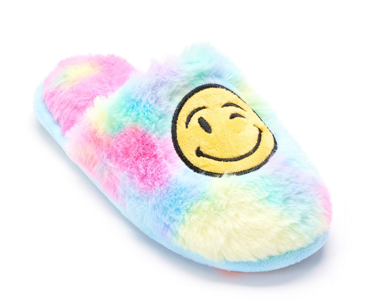 Tie dye discount faux fur slippers