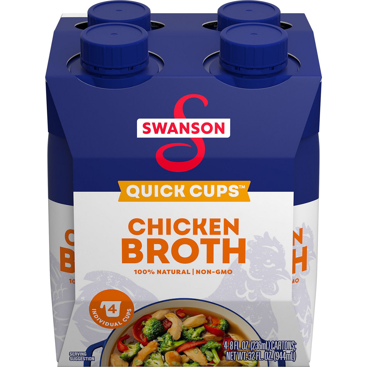 Swanson Chicken Broth Quick Cups, 4Pack Big Lots