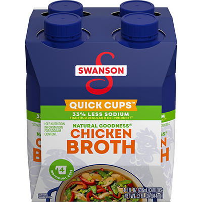 Lower Sodium Chicken Broth Quick Cups, 4-Pack