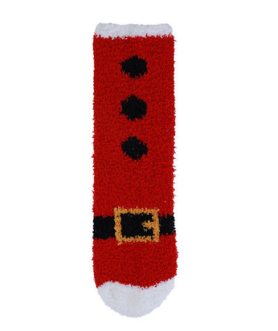 Red & Black Santa Suit 4-Pair Cozy Socks Set