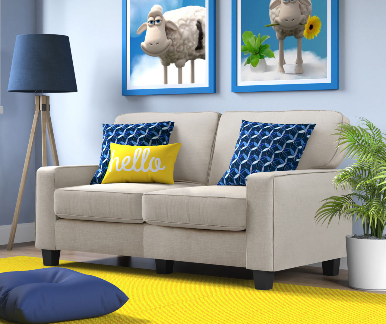 Palisades Light Gray Loveseat