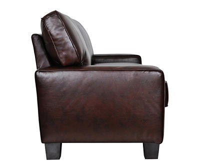 Palisades 73" Chestnut Bonded Leather Sofa