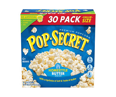 Homestyle Butter Microwave Popcorn, 30-Pack
