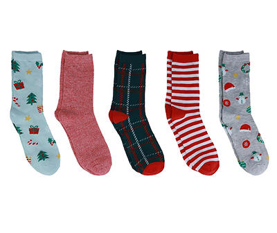 Holiday Icons 5-Pair Crew Socks Set