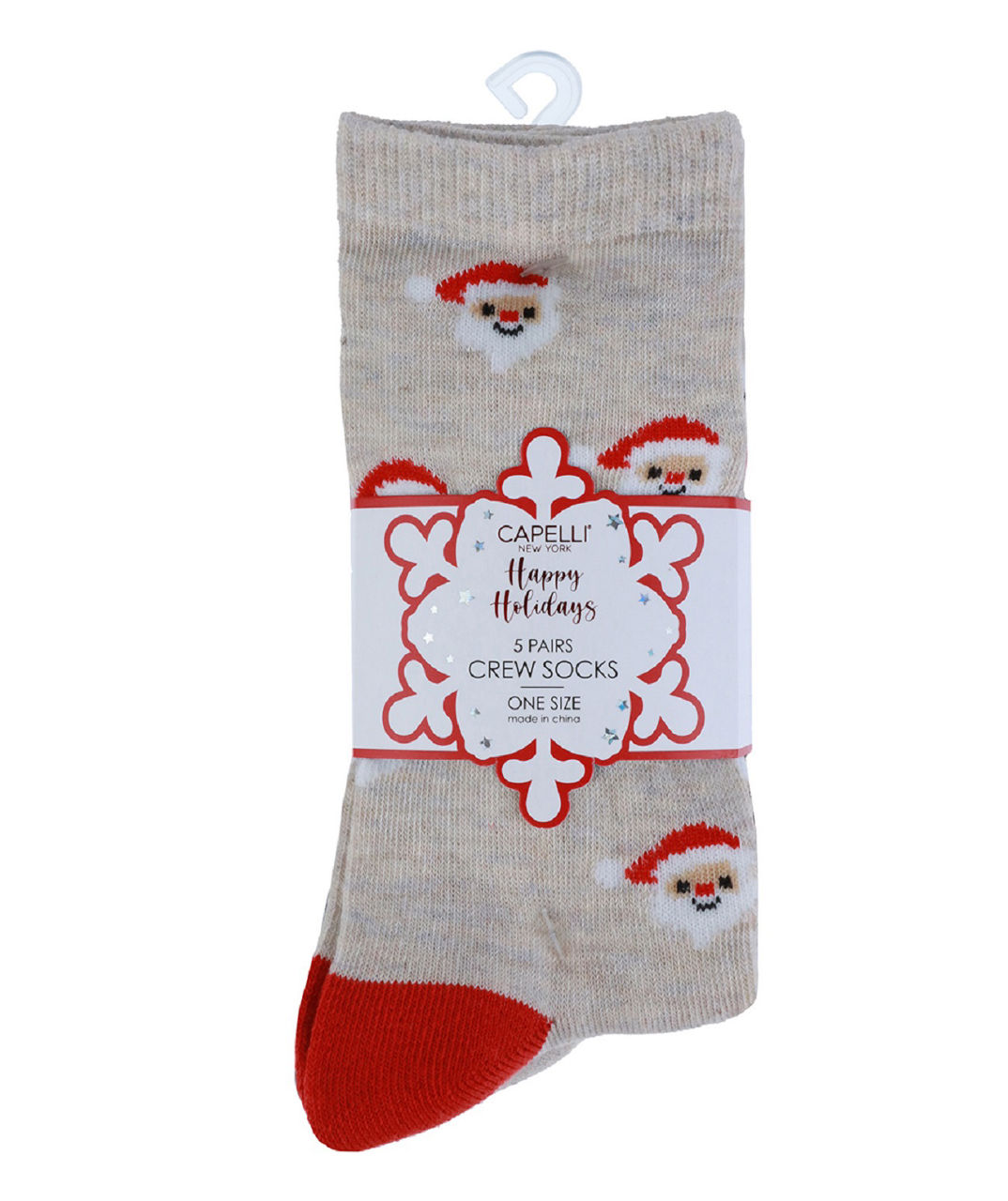 Santa & Snow 5-Pair Crew Socks Set