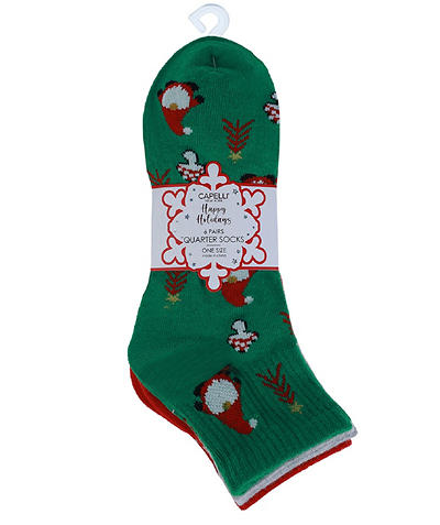 Gnome & Hot Cocoa 6-Pair Ankle Socks Set