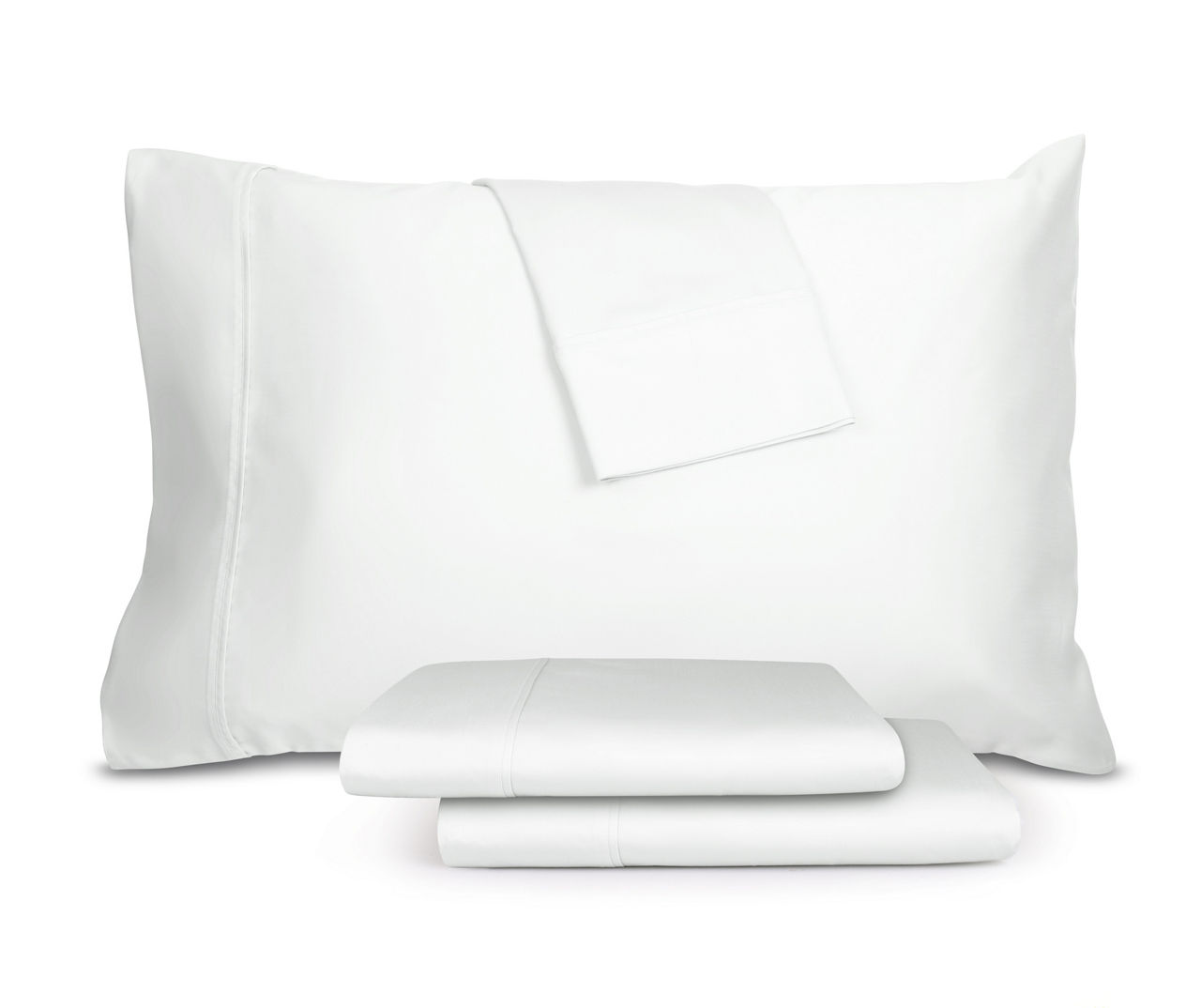 Irving Park White Sateen 1000-Thread Count King 4-Piece Sheet Set