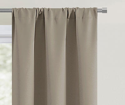 Taupe Blackout Rod Pocket Curtain Panel, (63")