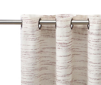 Maroon Chenille Grommet Curtain Panel Pair with Blackout Lining, (84