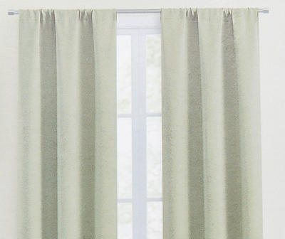 Green Blackout Rod Pocket Curtain Panel, (63")