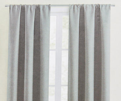 Charcoal Blackout Rod Pocket Curtain Panel, (63")