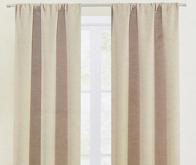 Taupe Blackout Rod Pocket Curtain Panel, (84")