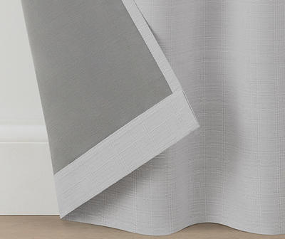 Naptime White Blackout Rod Pocket Curtain Panel Pair, (84")