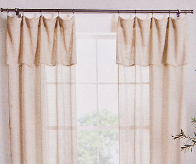 Tan Drop Cloth Curtain Panel Pair, (84")