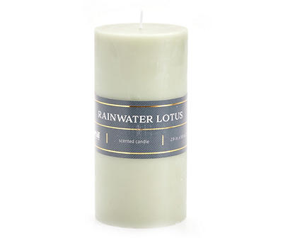 6" Rainwater Lotus Pillar Candle