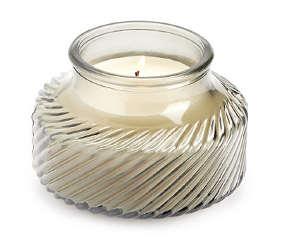 Rainwater Lotus 2-Wick Twisted Glass Candle, 17 Oz.