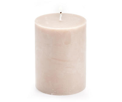 4" Macrame Cotton Pillar Candle